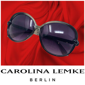 NEW Carolina Lemke Oversized Butterfly Sunglasses Transparent Gray CL1023 NWT